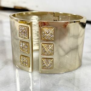 Victoria’s Secret Gold Crystal Pyramid Cuff Bracelet
